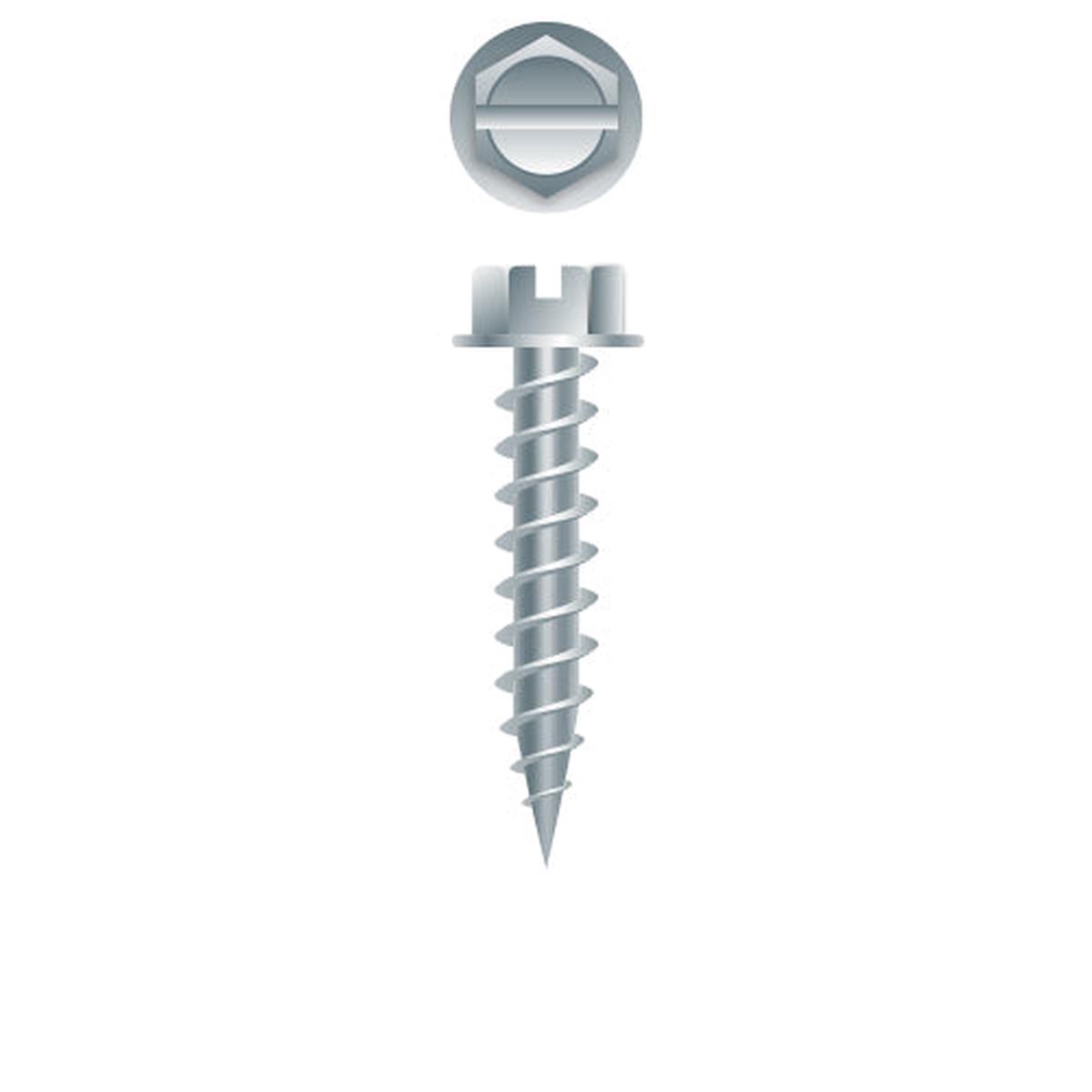 #8 SLT Strong-Point Hex Washer Head 8 x 1/2, 1/4 A.F., Zinc