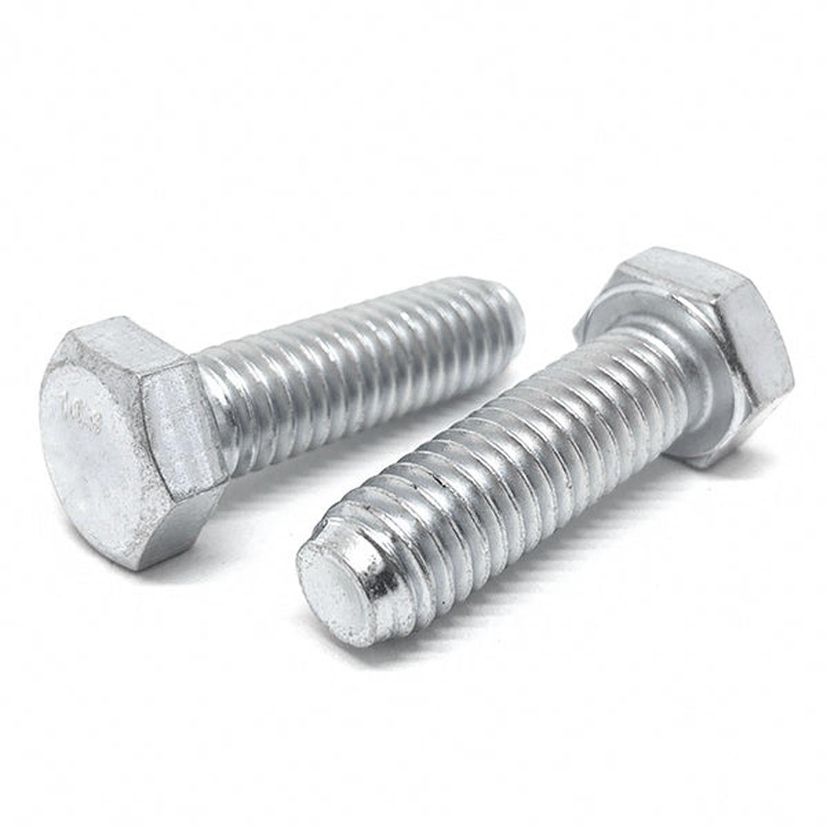 M12-1.25x25 Class 10.9 Hex Cap Screws Extra Fine Thread Zinc Clear