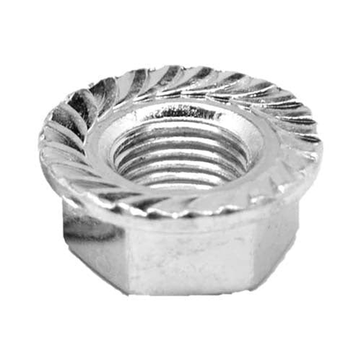 UNF Serrated Hex Flange Nut Grade 8 Zinc Plated